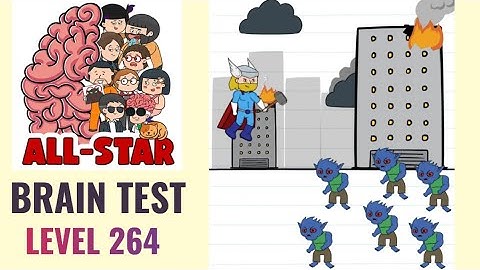 Brain Test All Star Level 264 | Thor must destroy all of the monsters | Walkthrough