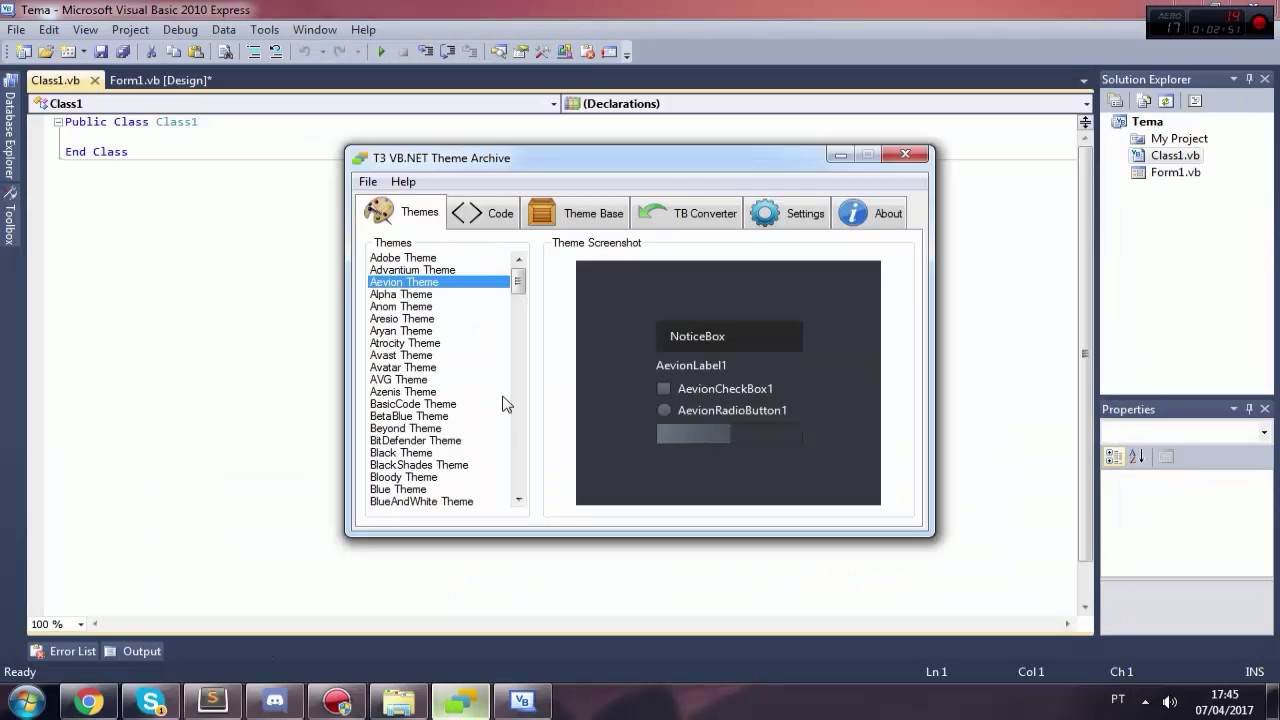- 07/04/2017 COMO COLOCAR TEMA NO SEU VISUAL BASIC BY TioSmoke - YouTube