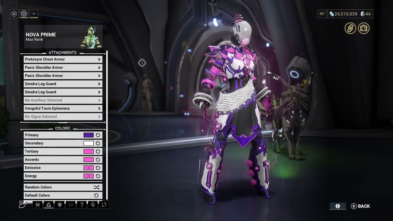 warframe NOVA PRIME 4th skin fashionframe with details