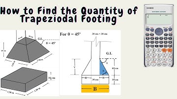 How to find the Quantity of RCC in Trapezoidal footing | Estimation of Trapezoidal footing