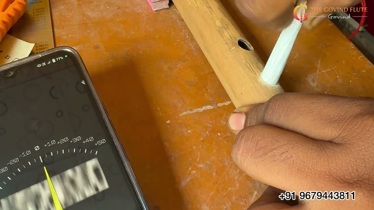 D sharp Base Flute  Making and measurement process 