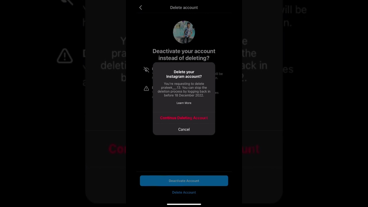 How to delete Instagram account permanently