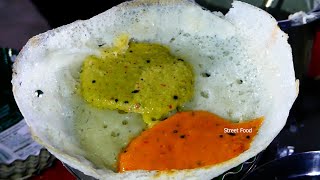 Kerala Special Appam with Coconut Chutney - Famous Indian Street Food