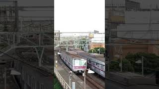 【堀切駅】東京メトロ8000系どうしのすれ違い