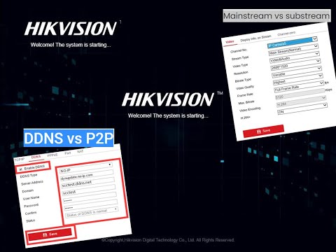 #Hikvision Setup Mainstream & Substream | Hikvision DDNS & P2P |Hik-Connect Configuration on NVR/DVR