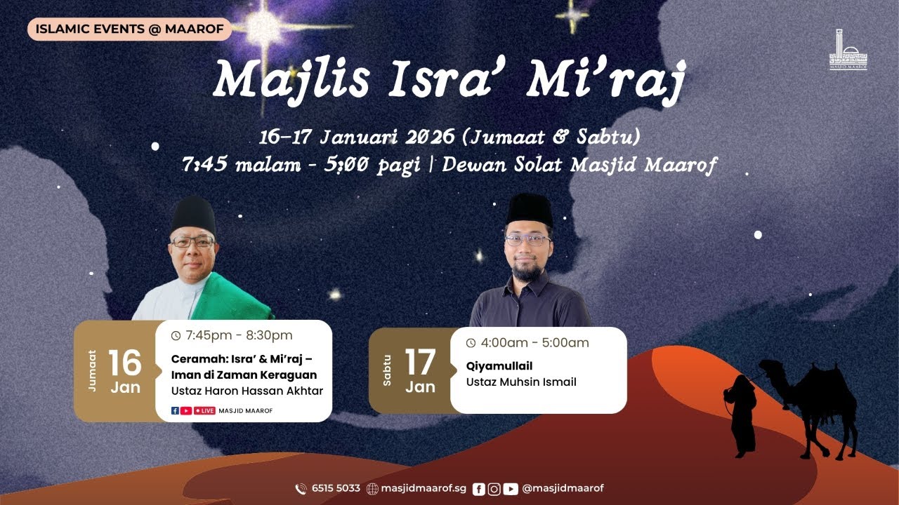 [LIVE] Ceramah Isra’ & Mi’raj 1447H – Iman di Zaman Keraguan