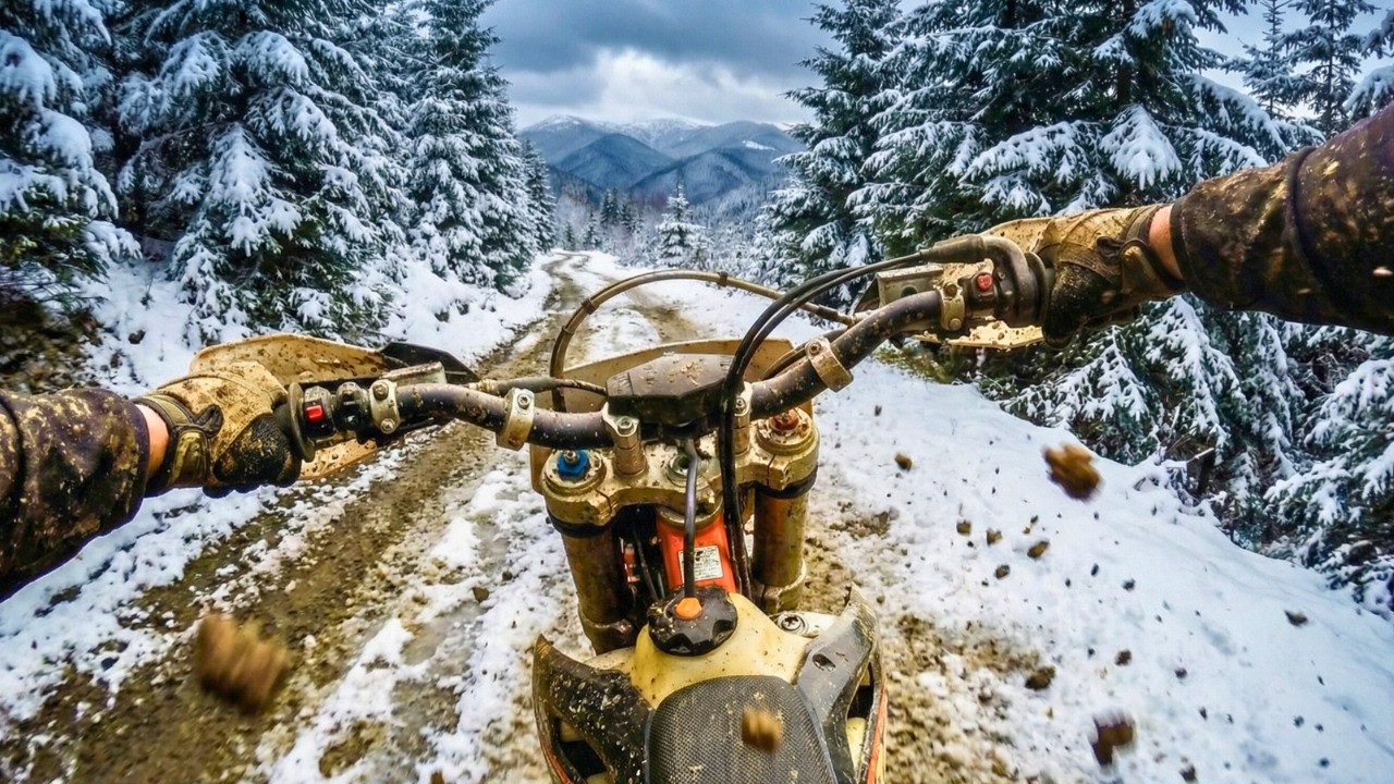 Enduro Hard Riding Winter Mountain Extreme 2026 POV Ride