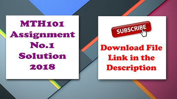 MTH101 Assignment No.1 Solution 2018 Winter