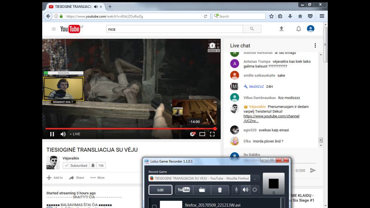 Resident Evil 7: Biohazard Vejavaikio streame glitch!
