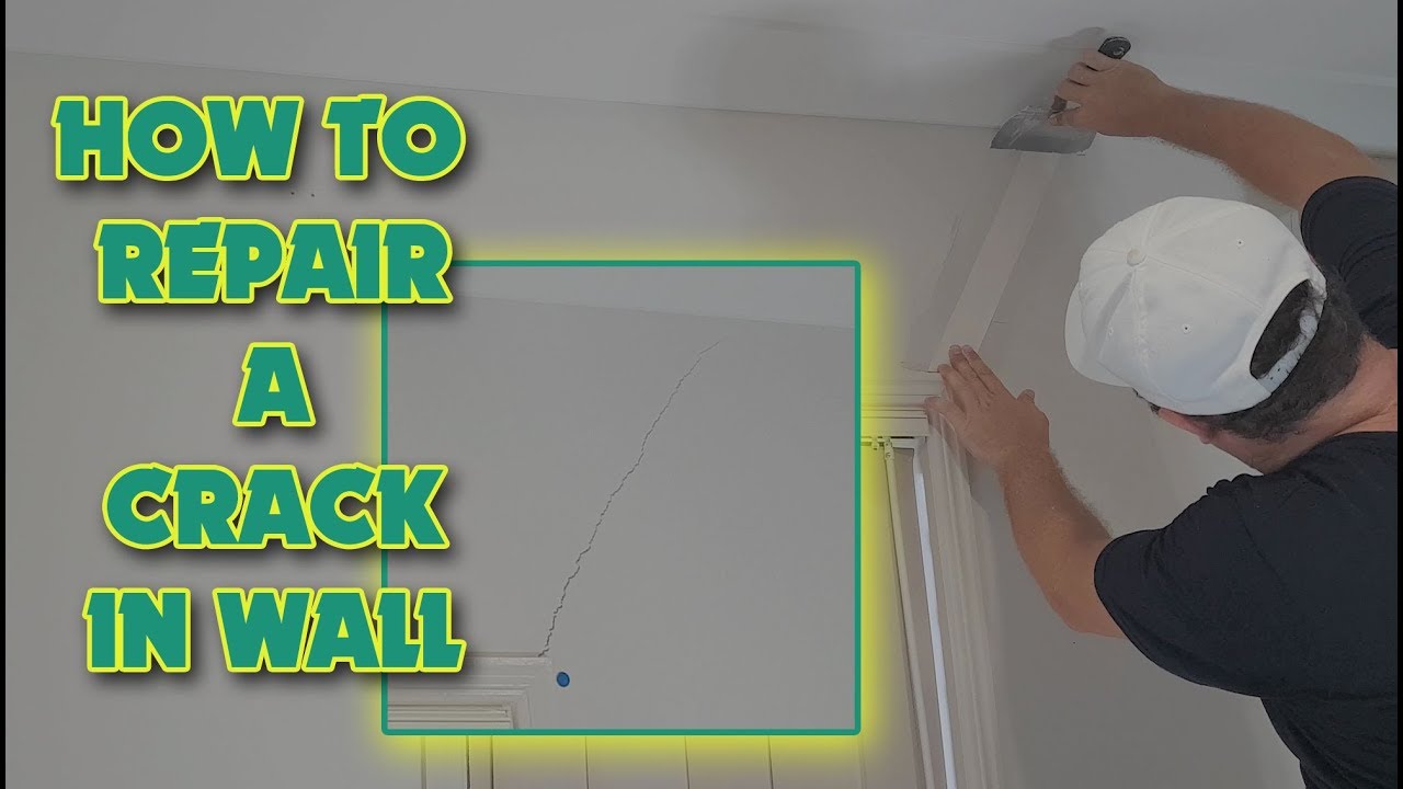 Repair a large crack in the wall - YouTube