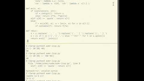 [ASMR Programming] Making a Tiny LISP Interpreter in 30 Lines of Python #ASMR_LISPeval