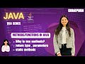Methods/Functions in java | Static &amp; Non-Static, Return Types, Parameters