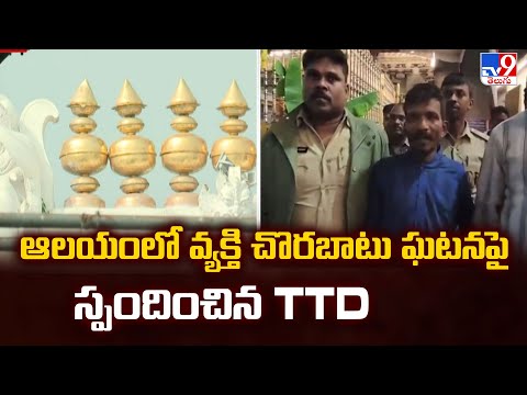 Drunk Man Scales Tirupati Temple Gopuram : ఆలయంలో వ్యక్తి చొరబాటు ఘటనపై స్పందించిన TTD - TV9 - TV9