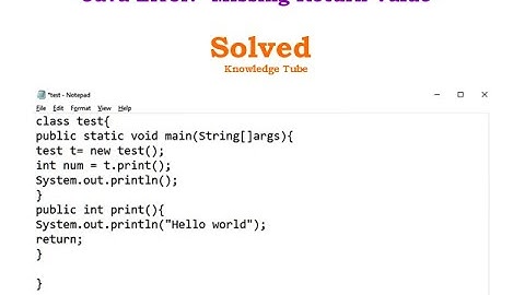 missing return value error in java