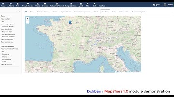 Dolibarr : MapsTiers 1.0 module demonstration for all version Dolibarr