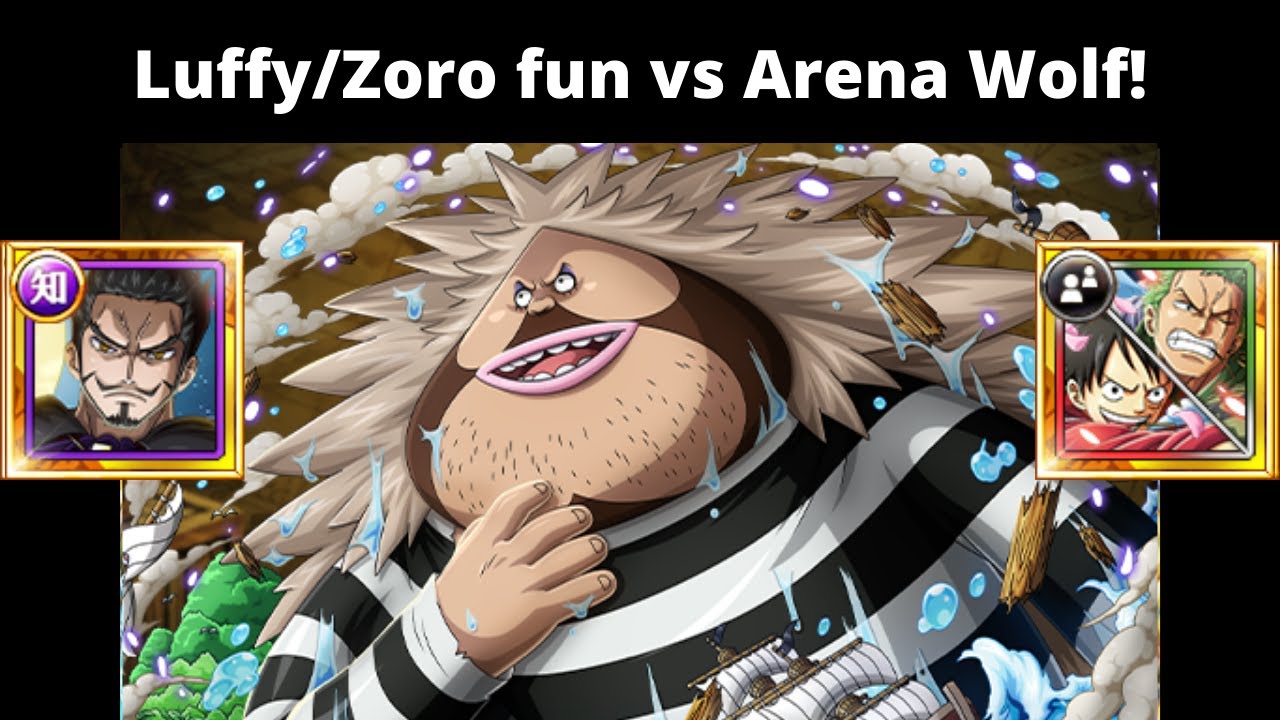 Having some Luffy/Zoro fun vs Arena Wolf! Two teams with v3 Mihawk friend! OPTC Arena San Juan Wolf