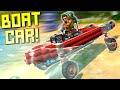Boat Car Race On Land and Sea! - Scrap Mechanic Multiplayer Monday