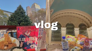 vlog 🥐 nyc christmas, manga / anime merch shopping at kinokuniya, what i eat in new york
