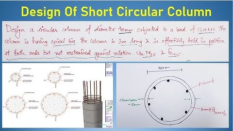 Design Of Short Circular Column For Axial Load | Hindi | IS 456:2000 | Limit State Method |