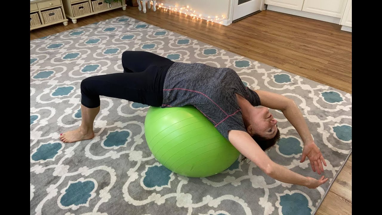 Exercise Ball Workout with Calorie Burn and Core Strengthening - YouTube