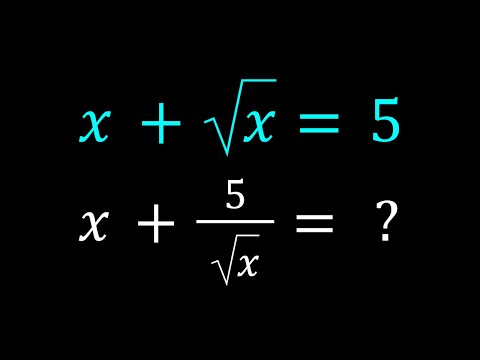 Evaluating x+(5/sqrt(x)) when