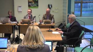 Hudson School Board April 14, 2015