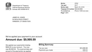 How to understand your CP62 Notice (You made a tax payment)