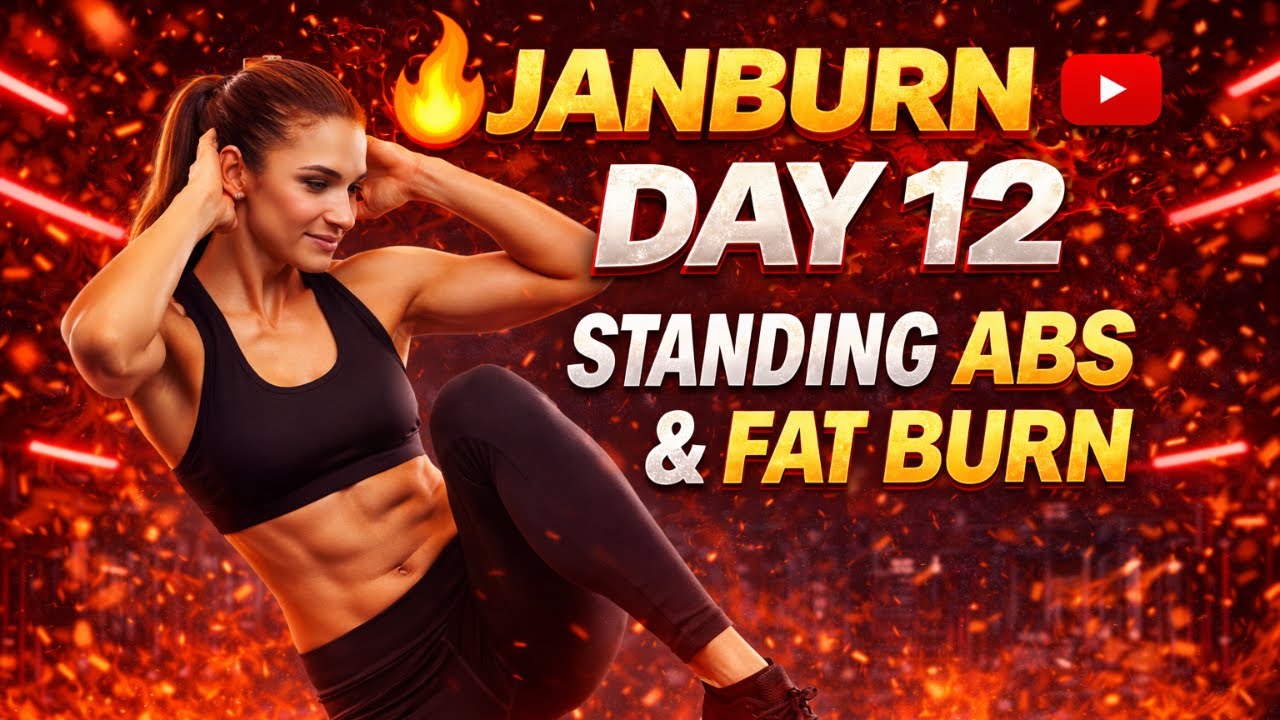 JanBurn challenge 🔥 DAY 12 — Standing Abs & Fat Burn