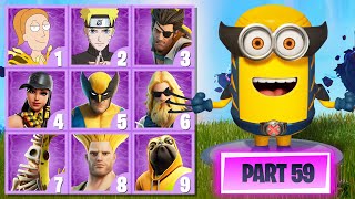 FORTNITE CHALLENGE PART #59 - GUESS THE SKIN BY THE MINION STYLE.