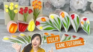 Tulip Flower Canes | Polymer Clay Cane Tutorial