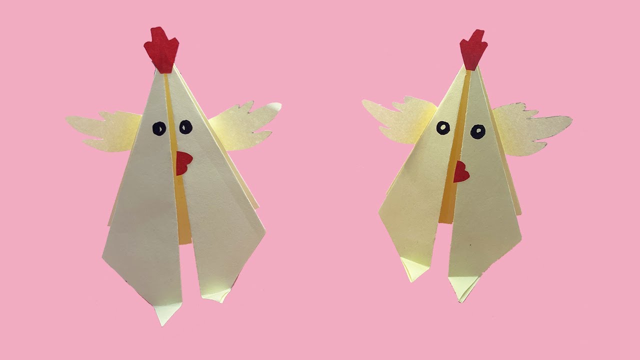 How To Make An Origami - Easy Origami - Chicken - YouTube