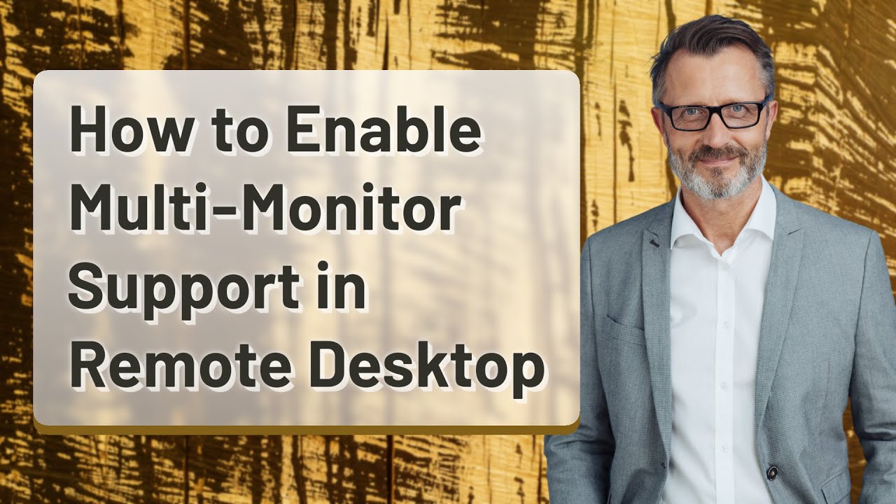 Remote Computer Monitor Hardware How to Enable Multi-Monitor Support in Remote Desktop - YouTube