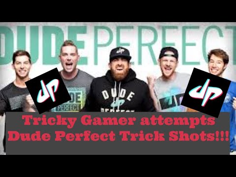 TrickyGamer tries Dude Perfect trick shots!!!!