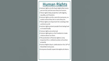 Essay on Human Rights #shorts #ytshorts #rights #humanity  #humanrights #essay #englishgrammar #yt