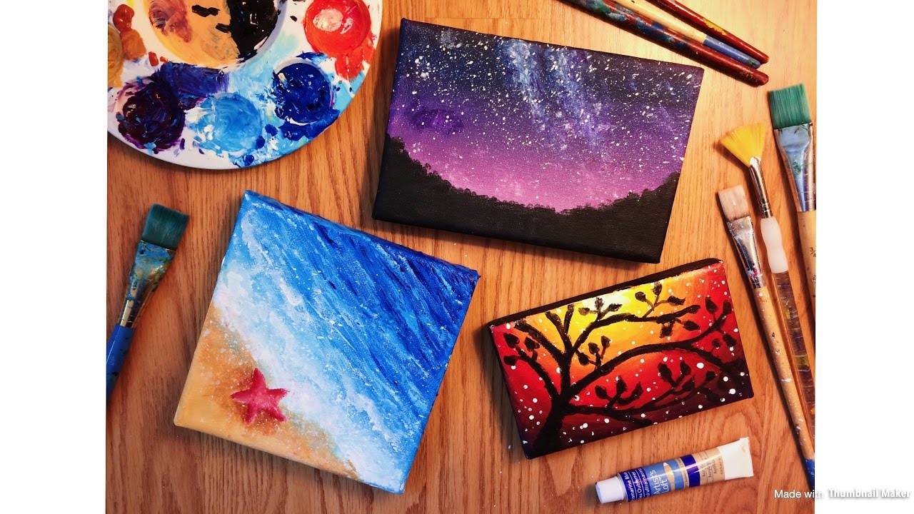 Painting Tiny Canvases 