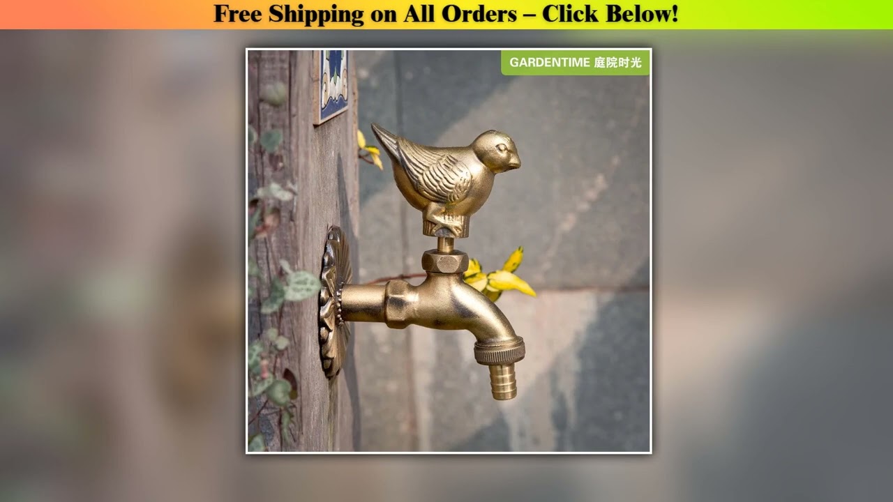 Bathroom Garden Faucet Antique Brass Kindergarden Wall Mount Animal Cold Water Faucet Basin Faucet
