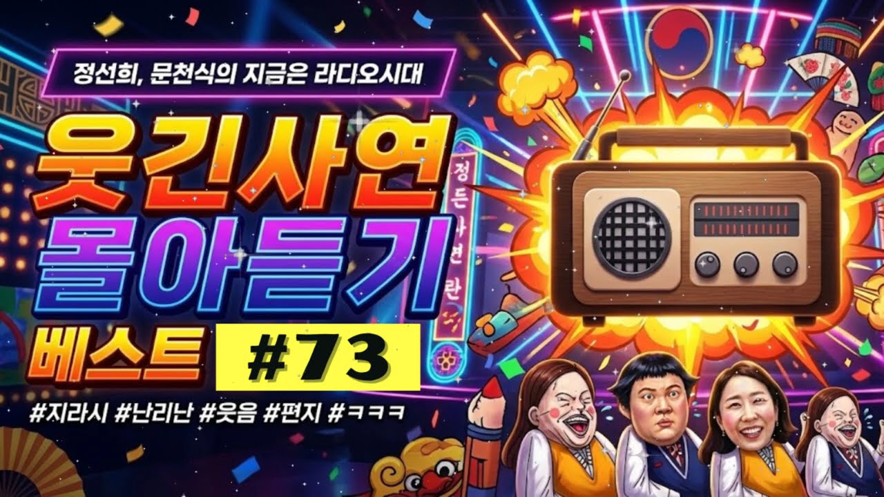 🤣 [레전드 몰아듣기] 배꼽 빠지는 일상 코믹 사연 모음 73탄! | 정선희 문천식의 지금은 라디오 시대