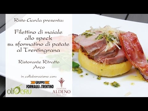 Filettino di maiale allo speck su sformatino di patate al Trentingrana - Ristorante Ritratto Arco