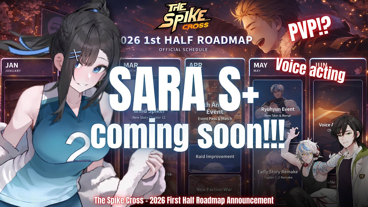 Roadmap 2026 : PVP mode,Voice acting,S+ Sara Coming!? | The Spike Cross