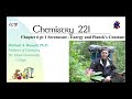 CH 221 Screencast "Energy and Planck's Constant"