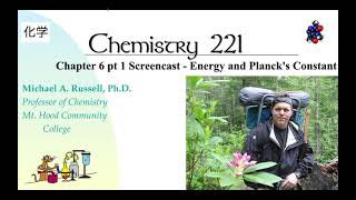 CH 221 Screencast Energy and Planck's Constant
