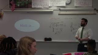 Jan 23rd Alg 2 w Stats Using Multiple Representations to Solve Problems, Building up to Algebraic