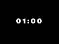 1 Minute Timer Black Screen | Professional Countdown Animation