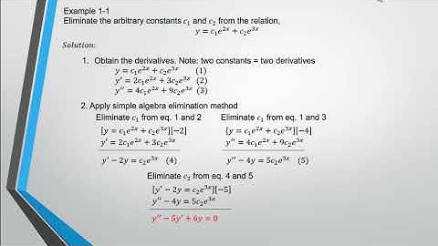Elimination of Arbitrary Constants
