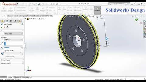 Flywheel in Solidworks 2018