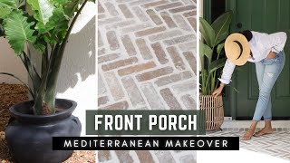 FRONT PORCH MAKEOVER 2021|Paint Front Door, Mortar Wash Brick, DIY Restoration Hardware Dupes \& More