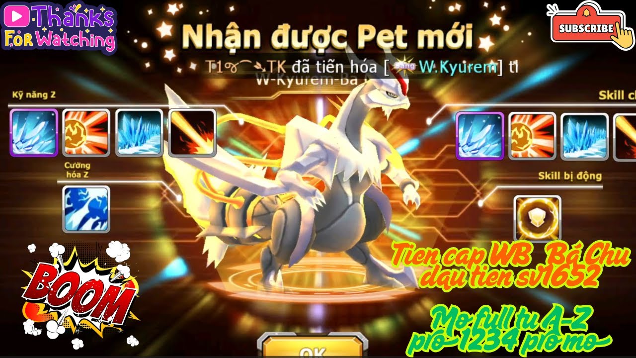 POKE ĐẠI CHIẾN | TIẾN CẤP WHITE BLACK BÁ CHỦ ĐẦU TIÊN SV1652 - MỞ BÍ THUẬT PRO 345 CHO W-KYUGREM| P1