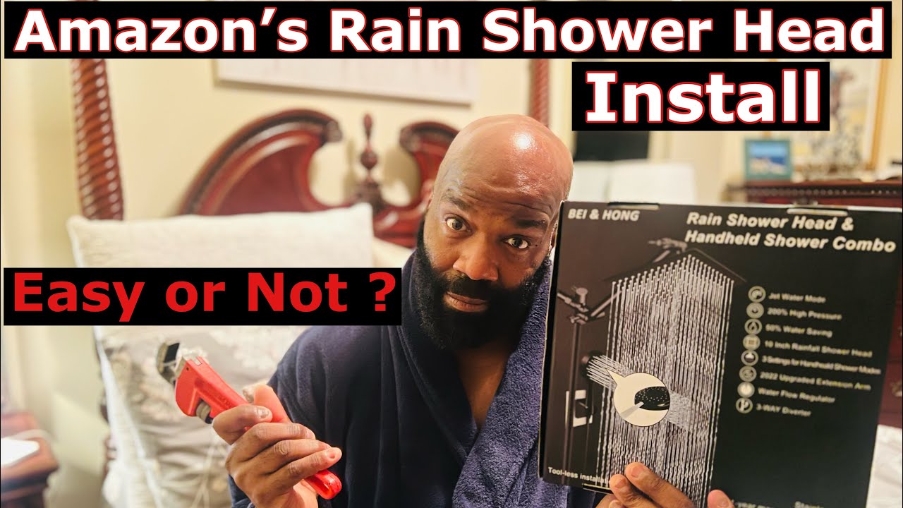 Installing Amazon's Bei & Hong Rain Shower Head YouTube