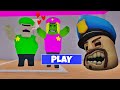 LOVE STORY - BARRY&#39;S HEAD FALL IN LOVE WITH POLICE MONSTER GIRL? SCARY OBBY #roblox #obby