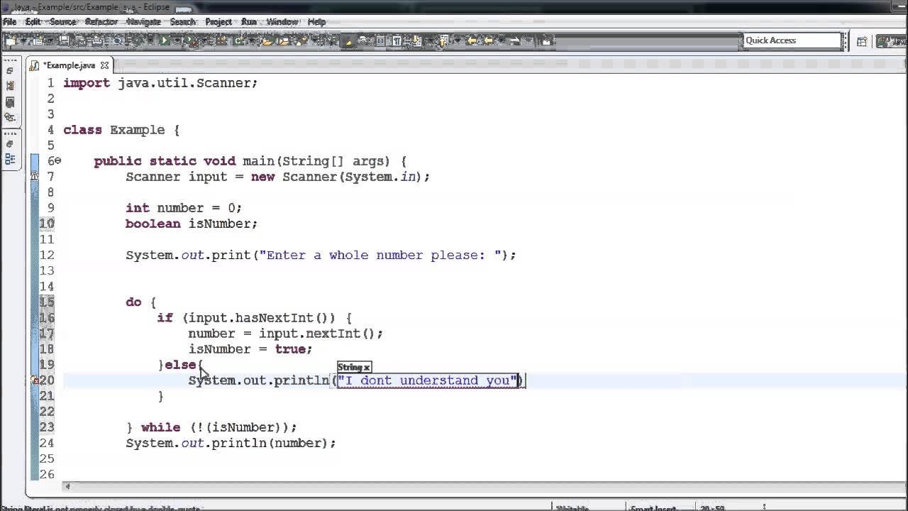 Java Tutorial - 11 - Validating User Input - YouTube